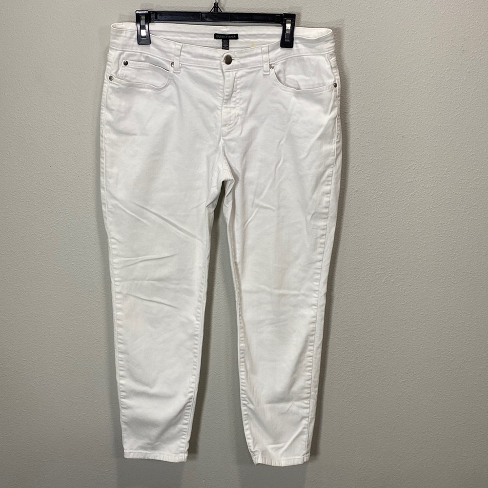 Eileen‎ Fisher white jeans skinny